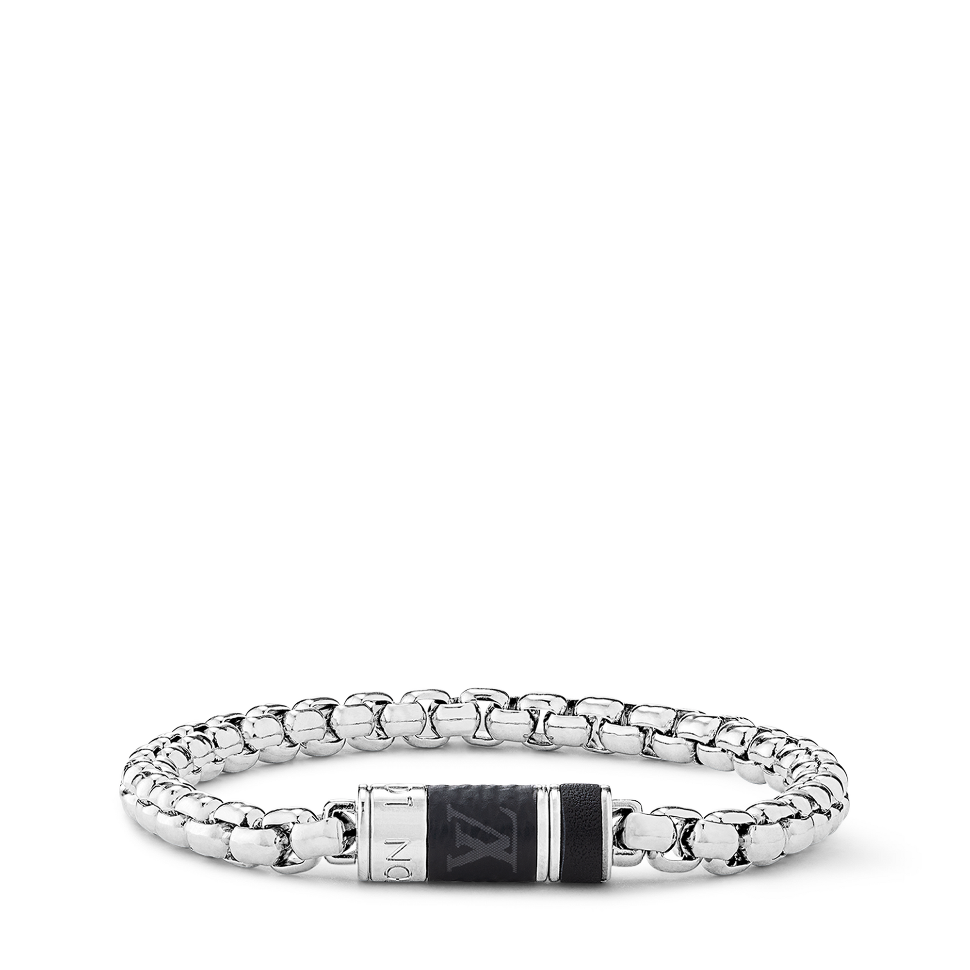 マ*ト様 LOUIS VUITTON シルバーバングル Mサイズ Monogram Chain Bracelet . - Fashion Jewelry | LOUIS VUITTON